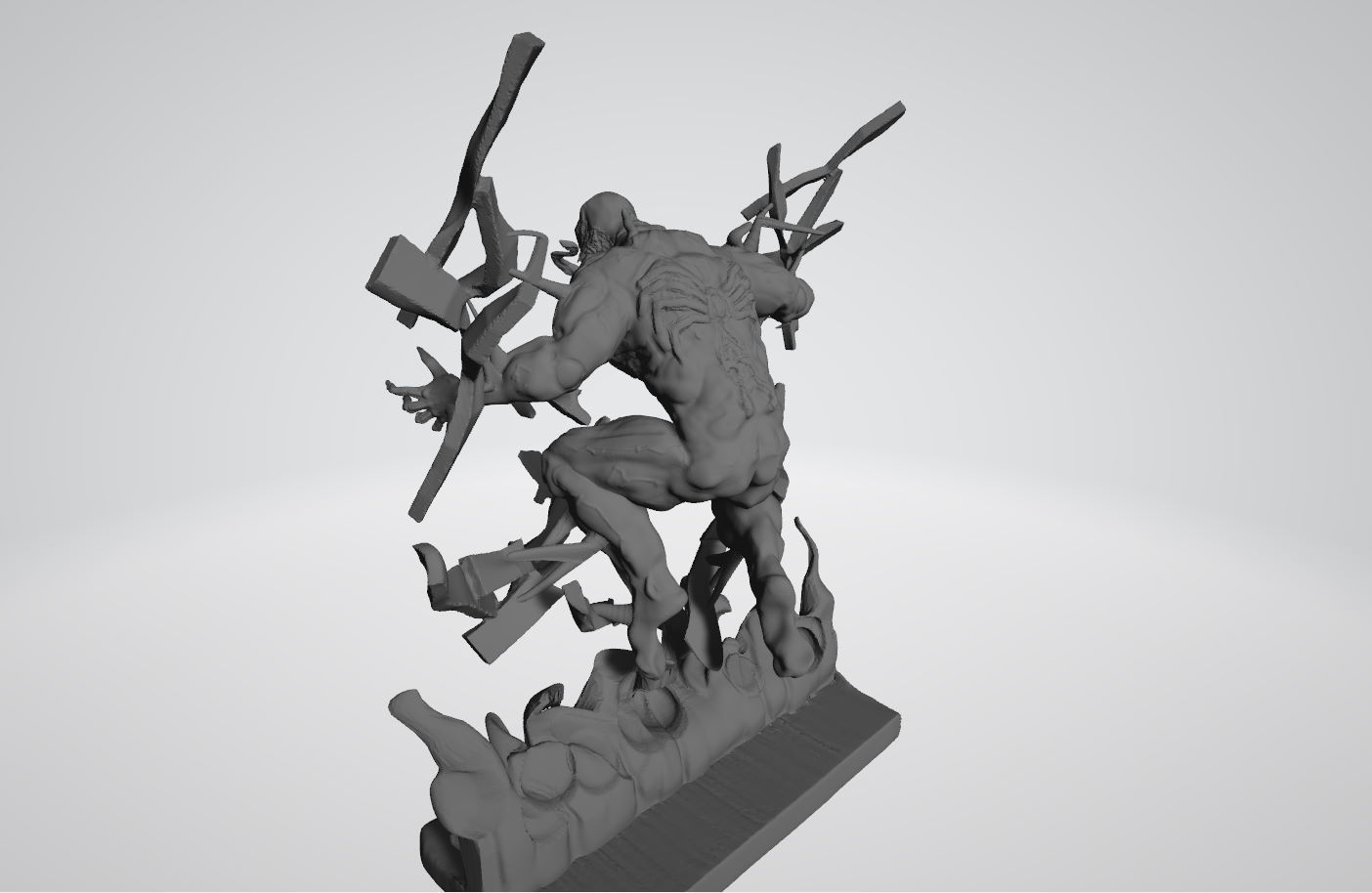 Venom busting through  3D print model_3