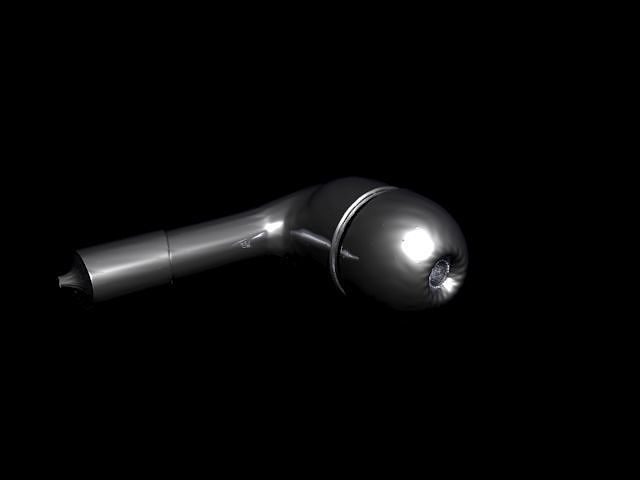 HeadPhone silver ball Free 3D model