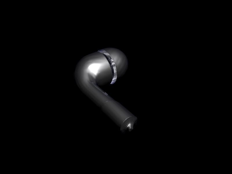 HeadPhone silver ball Free 3D model_2