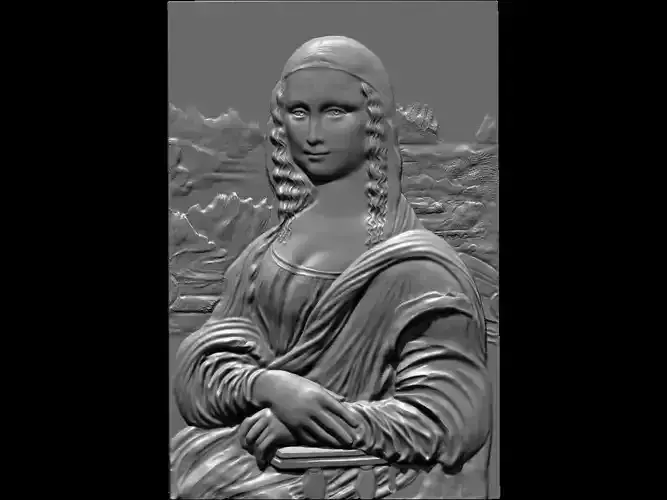 gioconda monalisa leonardo da vinci 3D print model