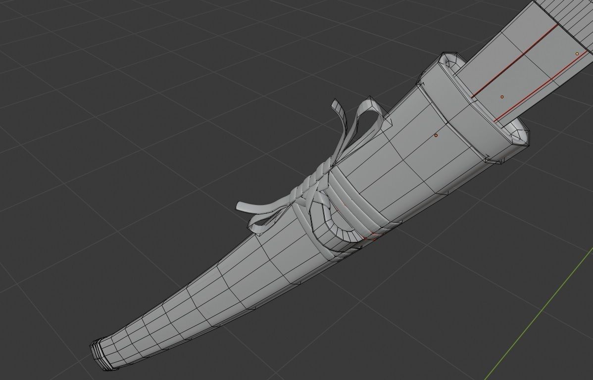 Katana Samurai Sword Shusui Zoro One Piece 3D model_3