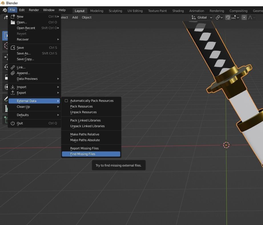 Katana Samurai Sword Shusui Zoro One Piece 3D model_7