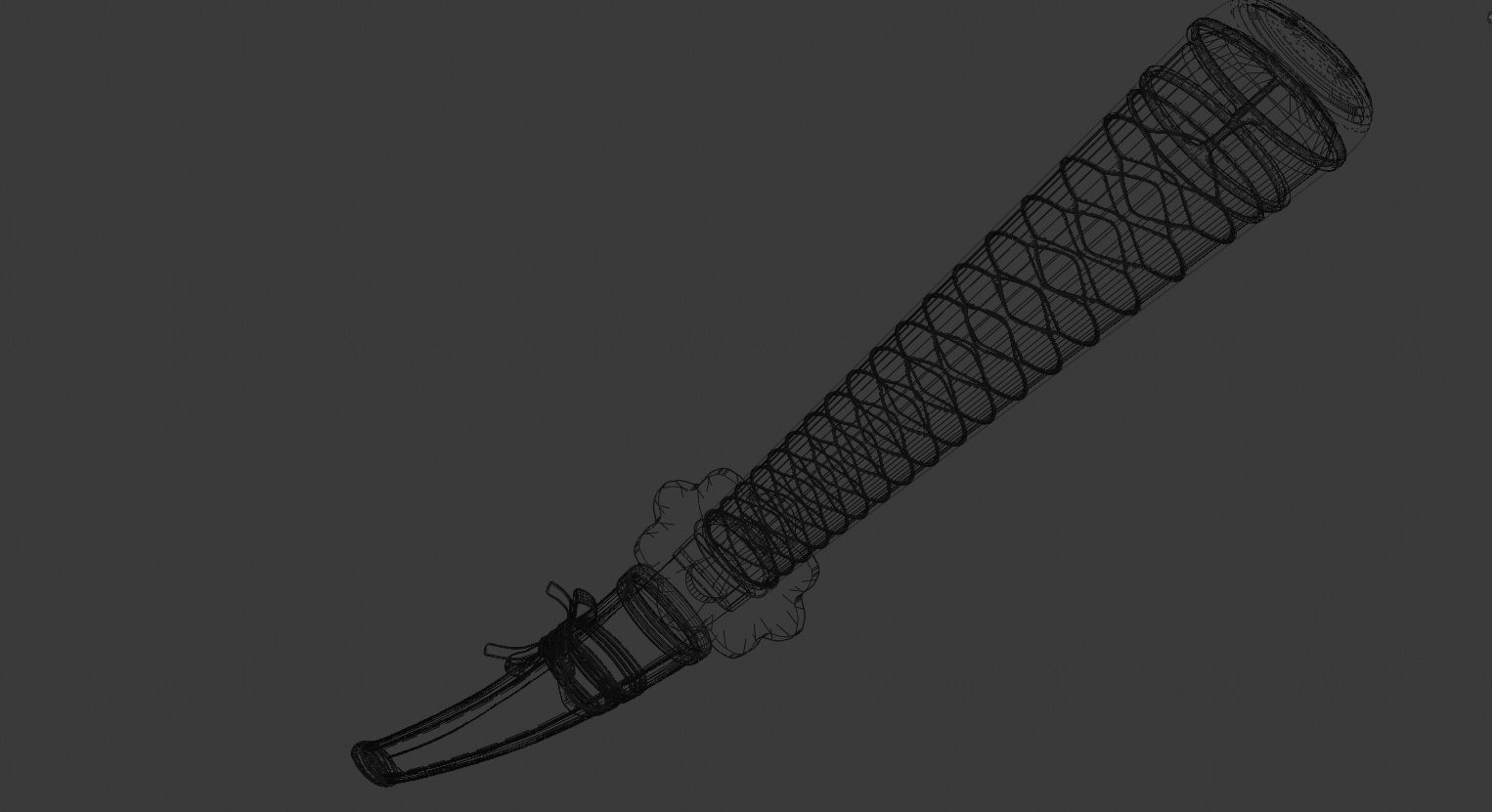 Katana Samurai Sword Shusui Zoro One Piece 3D model_5
