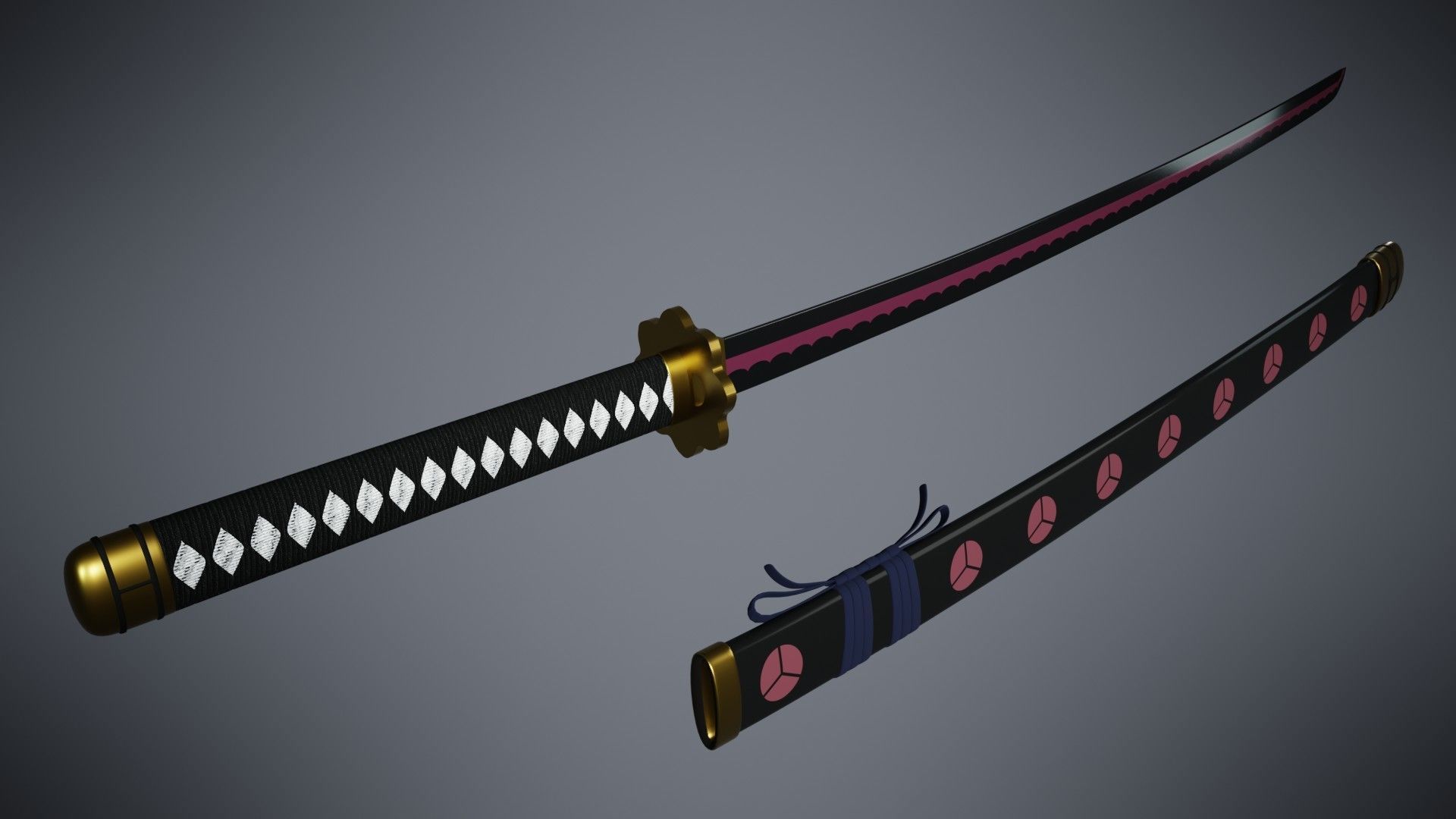 Katana Samurai Sword Shusui Zoro One Piece 3D model | CGTrader