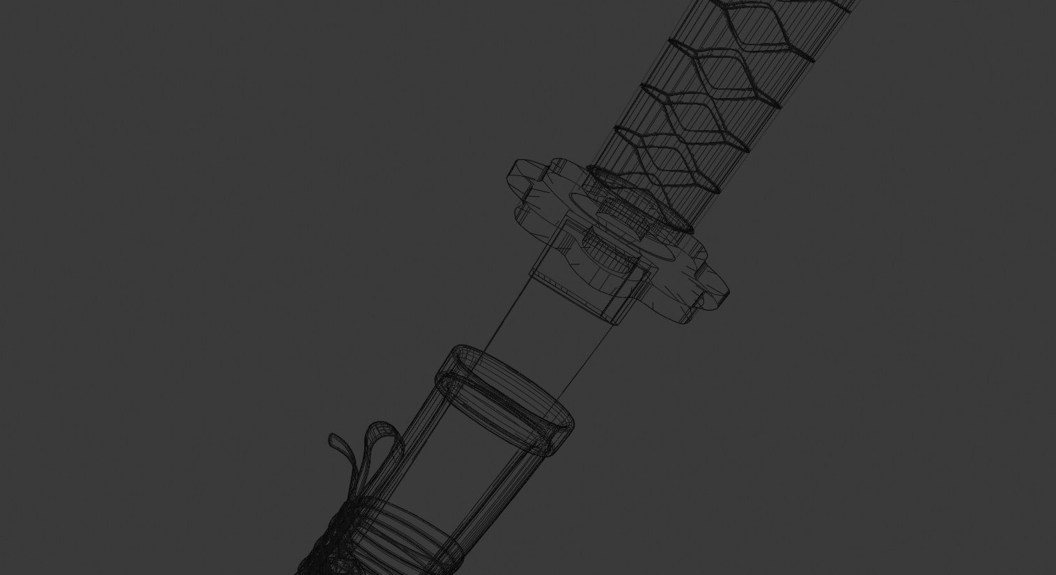 Katana Samurai Sword Shusui Zoro One Piece 3D model_4