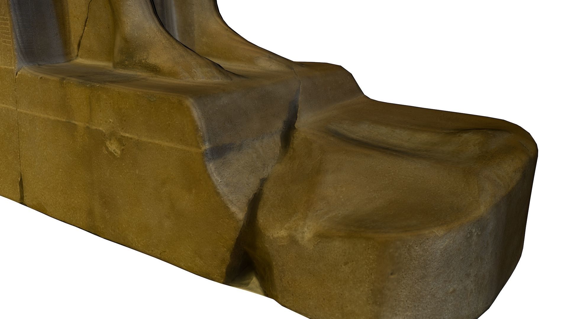CGI - EGYPTIAN - STATUE OF THE RAM HEADED GOD AMON RE  Low-poly 3D model_39
