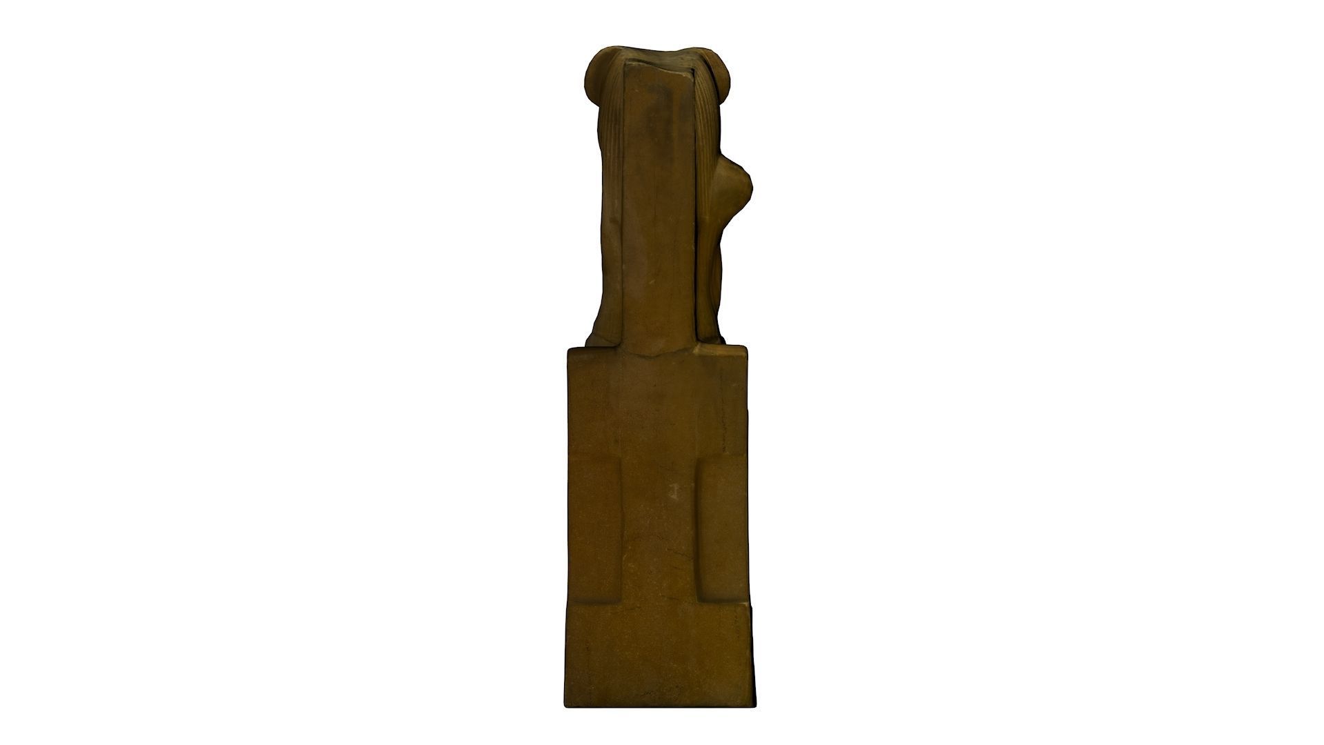 CGI - EGYPTIAN - STATUE OF THE RAM HEADED GOD AMON RE  Low-poly 3D model_13