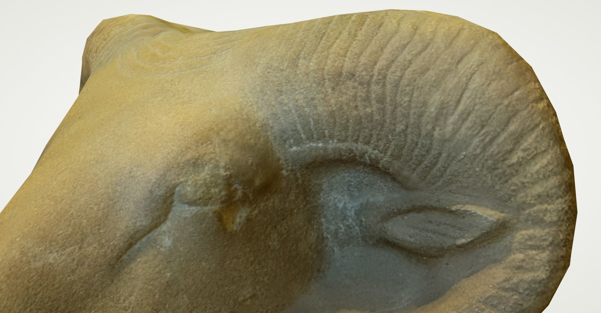 CGI - EGYPTIAN - STATUE OF THE RAM HEADED GOD AMON RE  Low-poly 3D model_6