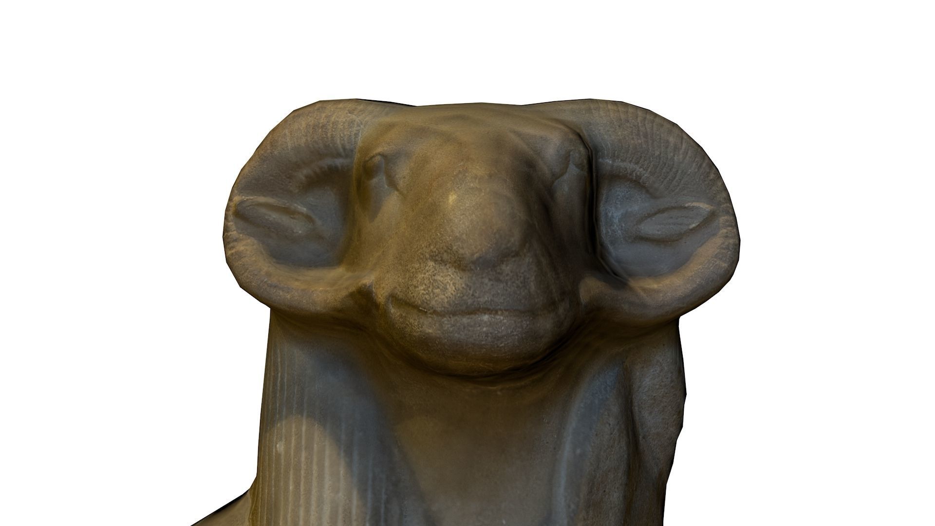 CGI - EGYPTIAN - STATUE OF THE RAM HEADED GOD AMON RE  Low-poly 3D model_31