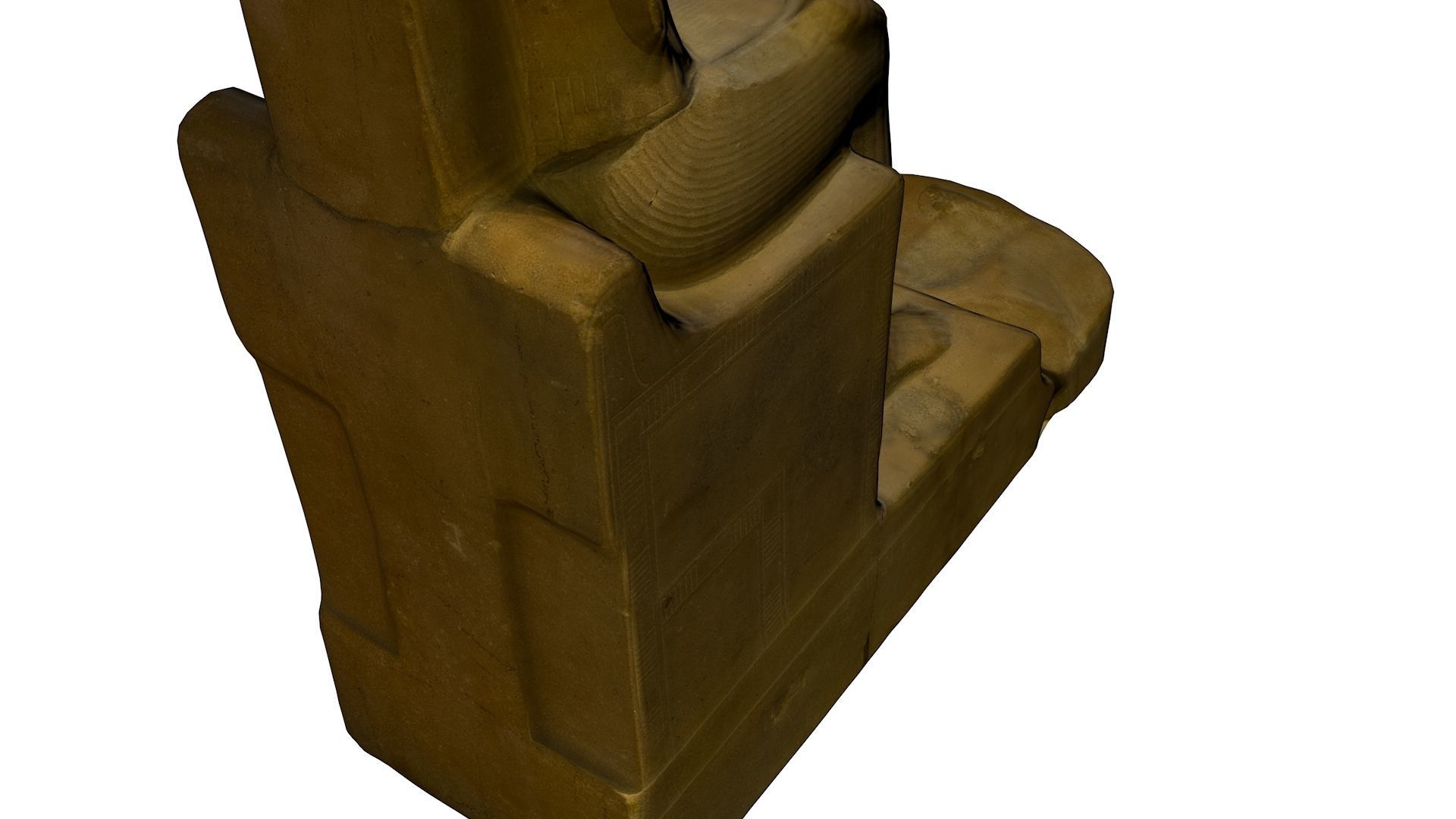 CGI - EGYPTIAN - STATUE OF THE RAM HEADED GOD AMON RE  Low-poly 3D model_35