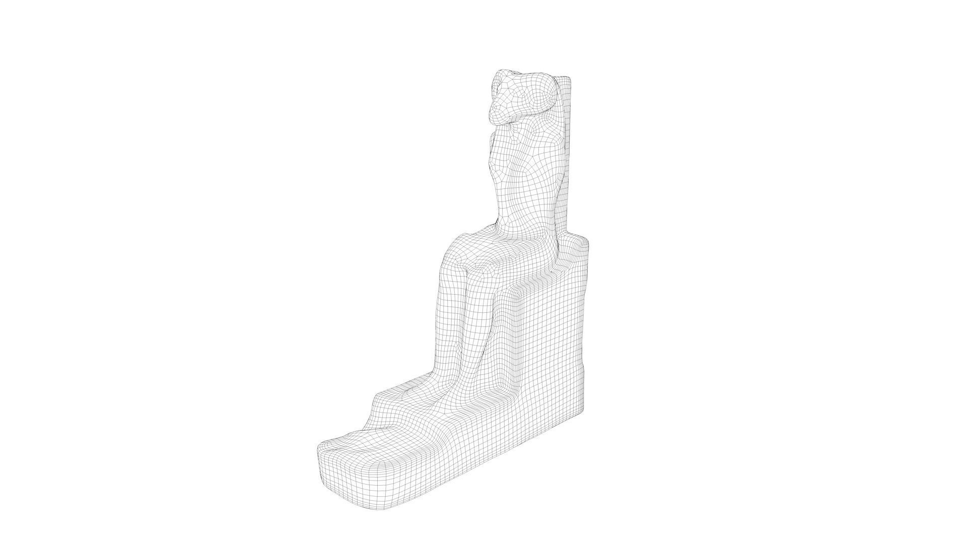 CGI - EGYPTIAN - STATUE OF THE RAM HEADED GOD AMON RE  Low-poly 3D model_20