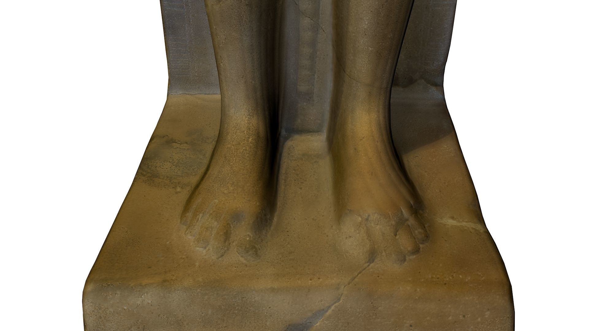 CGI - EGYPTIAN - STATUE OF THE RAM HEADED GOD AMON RE  Low-poly 3D model_41