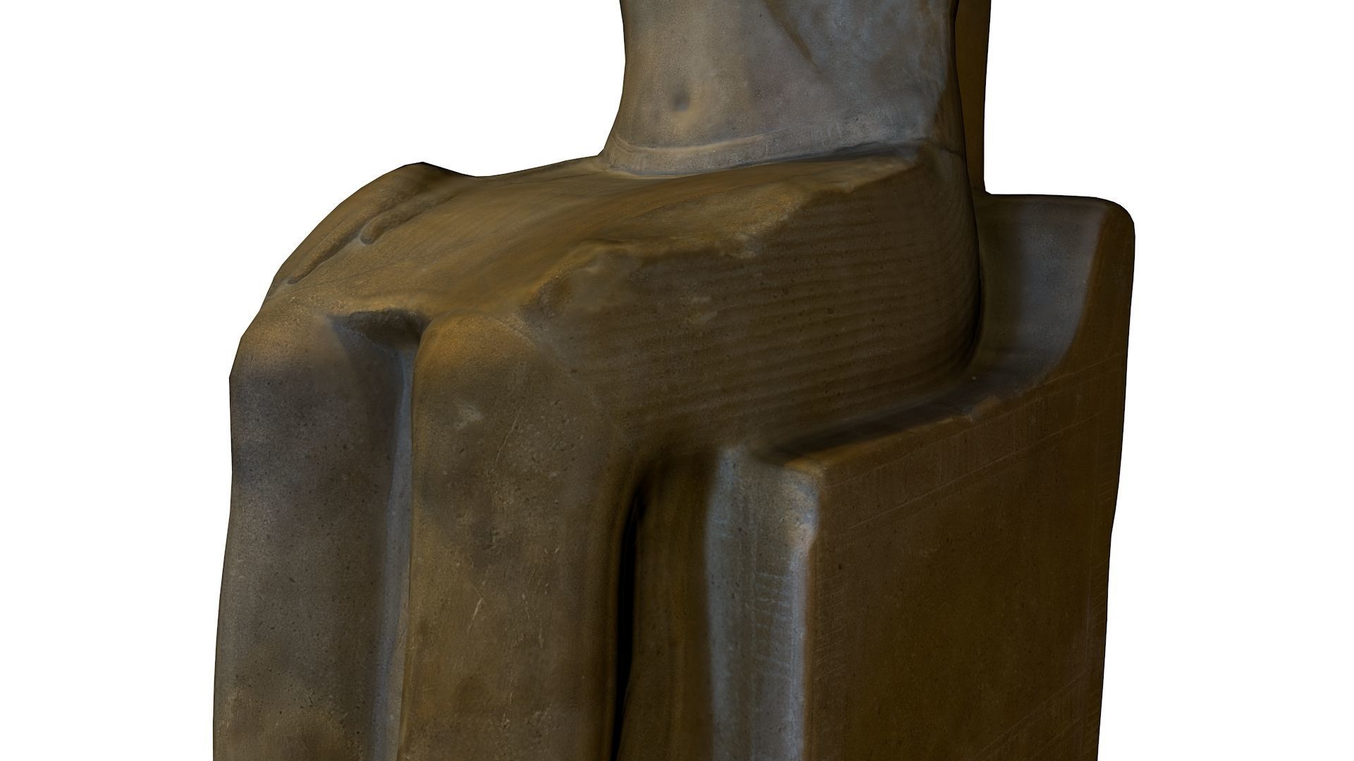 CGI - EGYPTIAN - STATUE OF THE RAM HEADED GOD AMON RE  Low-poly 3D model_25