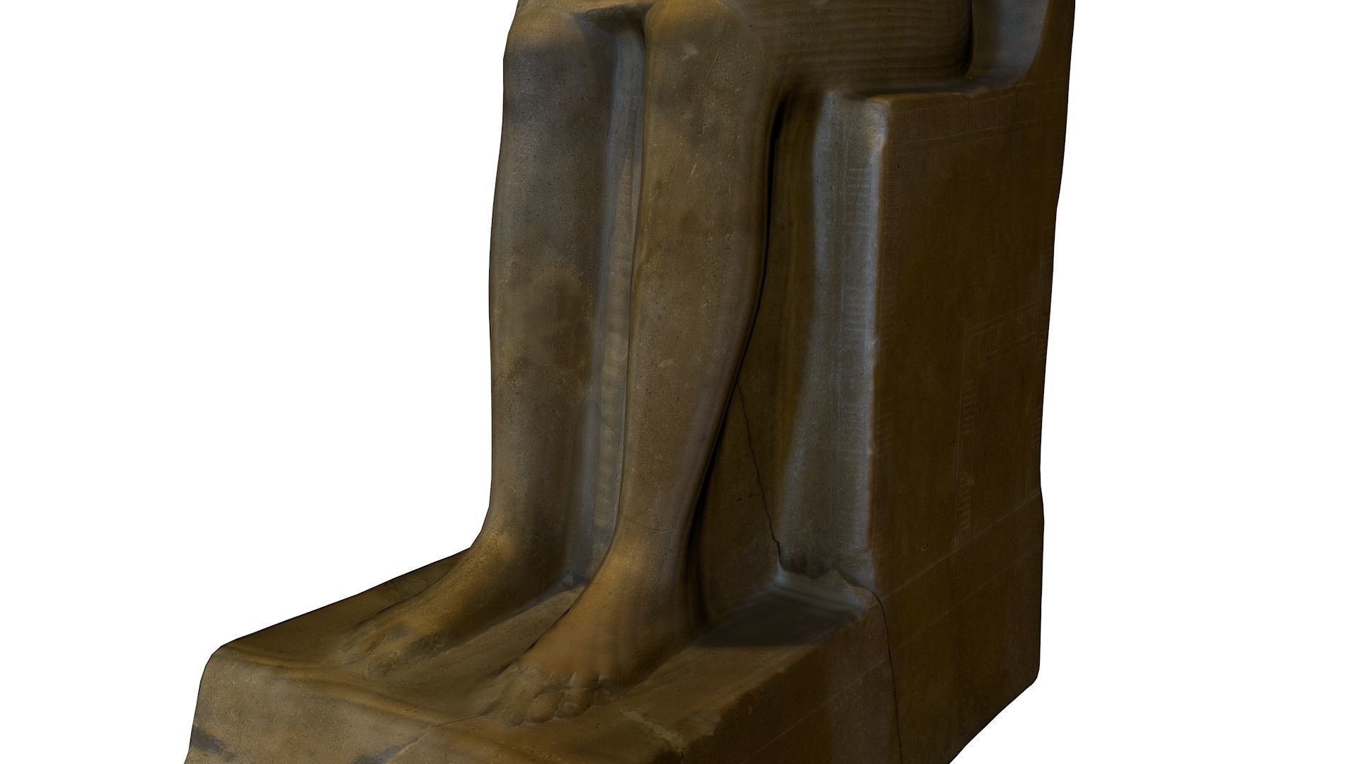 CGI - EGYPTIAN - STATUE OF THE RAM HEADED GOD AMON RE  Low-poly 3D model_23