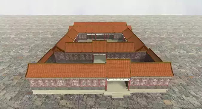 SiHeYuan chinese house with tile roof