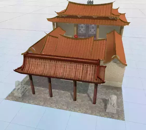 Fuangong chinese house with roof