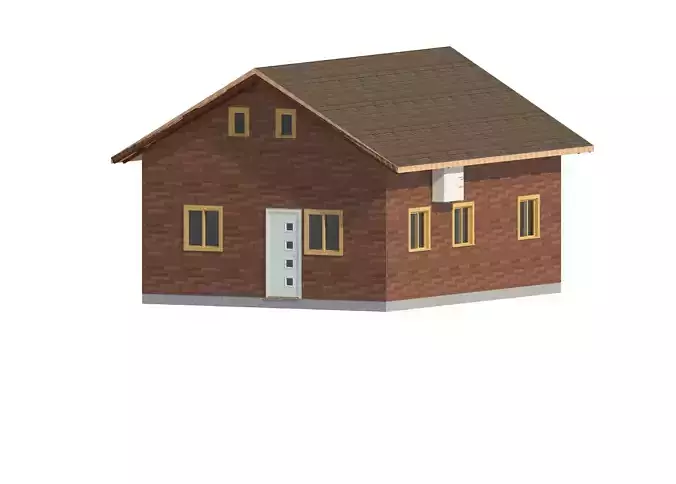 Wooden house with Ballon Frame type structure