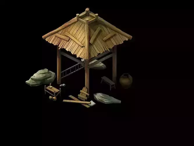 Game Model - prairie scene - gazebo 02 01