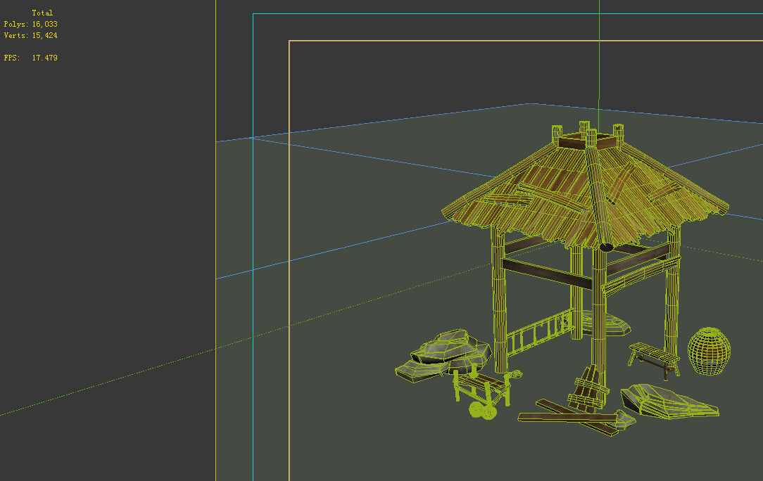 Game Model - prairie scene - gazebo 02 01 3D model_1