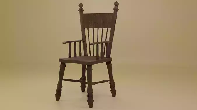 Old wooden chair New and damaged