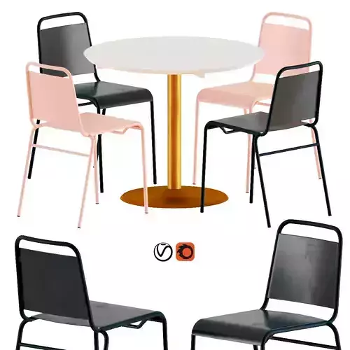 ODYSSEY BRASS table  AND LUCINDA chairs