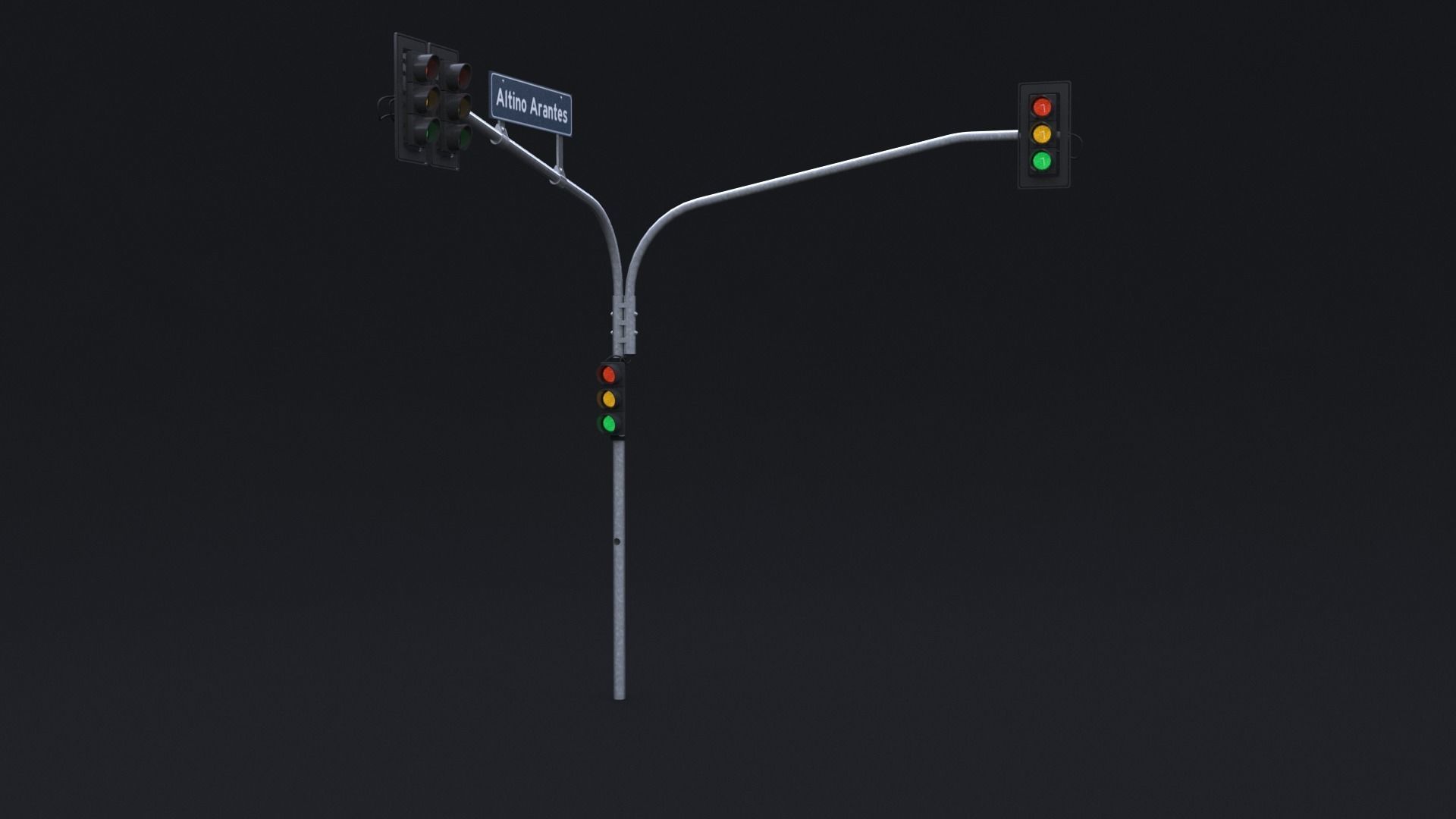 Brazilian Traffic Assets Low-poly 3D model_5