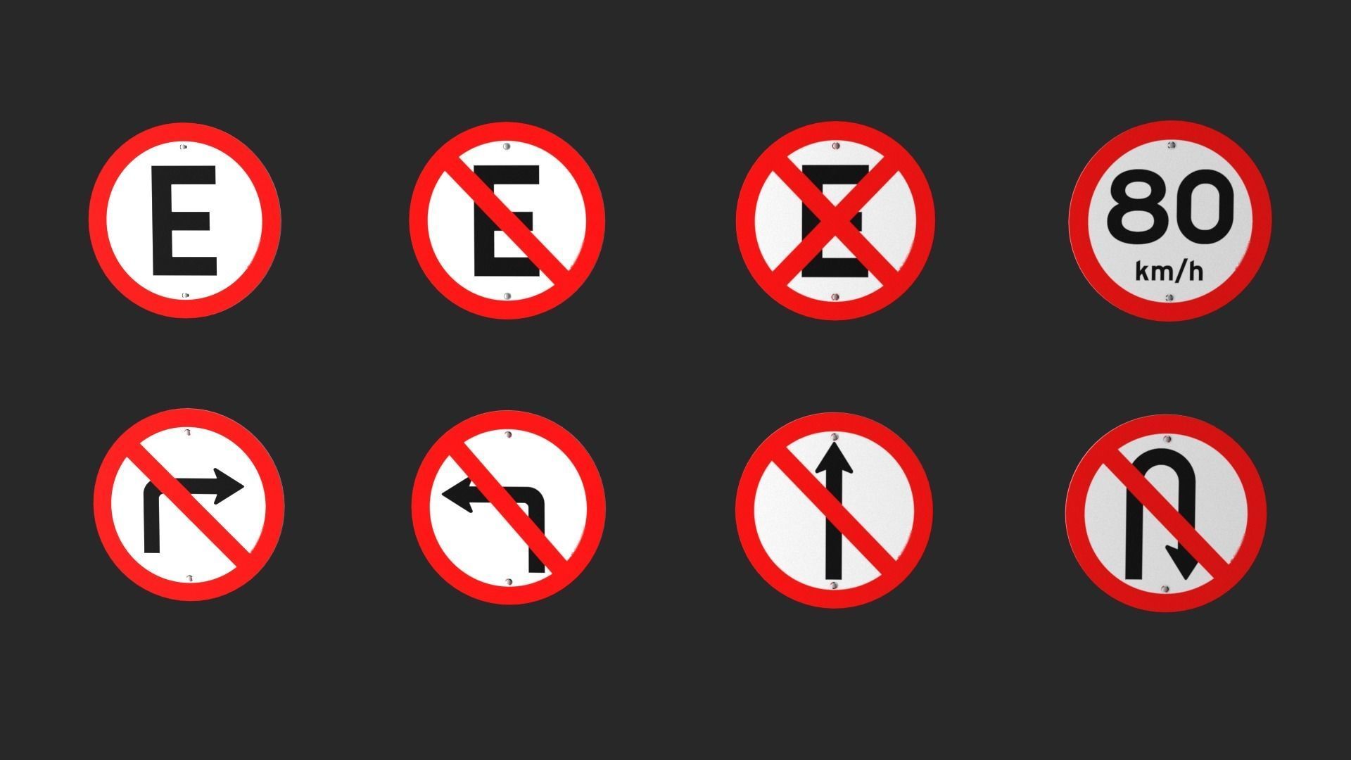 Brazilian Traffic Assets Low-poly 3D model_10