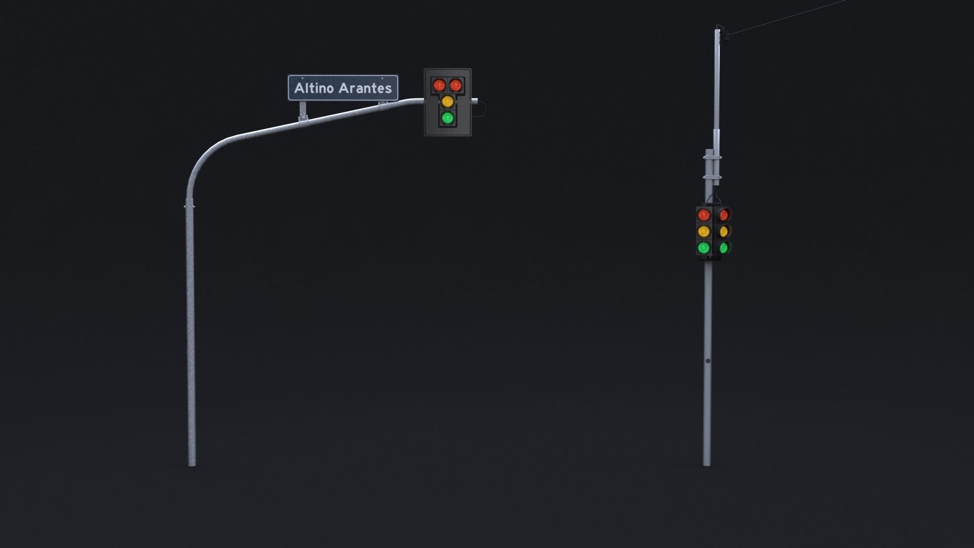 Brazilian Traffic Assets Low-poly 3D model_4