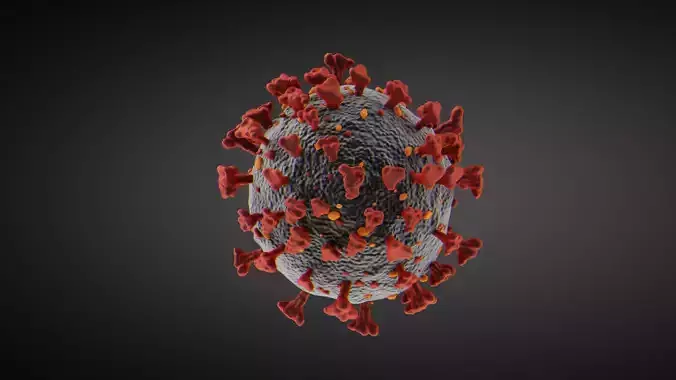 Corona Virus Model Covid-19 Low-poly 3D model