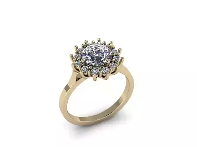 Jewelry Ring Diana Round 7mm hello 1-9mm