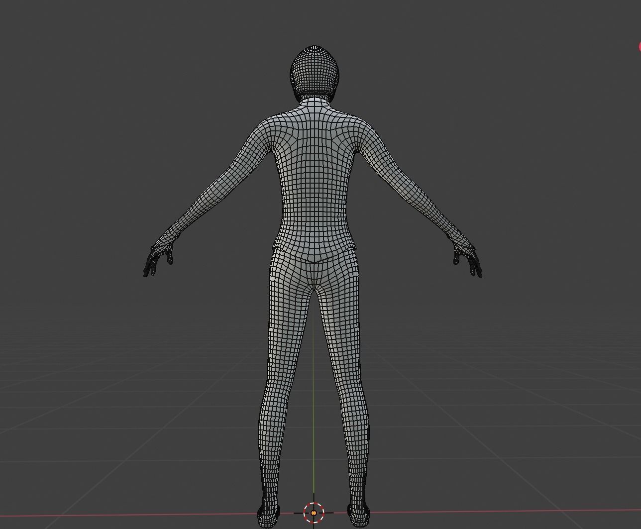 Female sci-fi suit low-poly character Low-poly 3D model_7