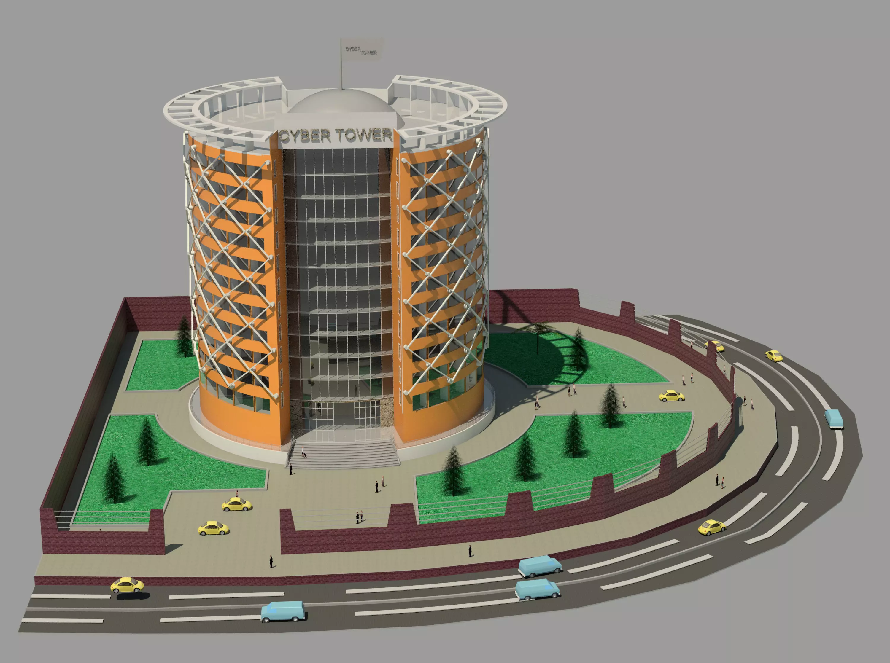 Exterior  architecture appartment 3D print model_0