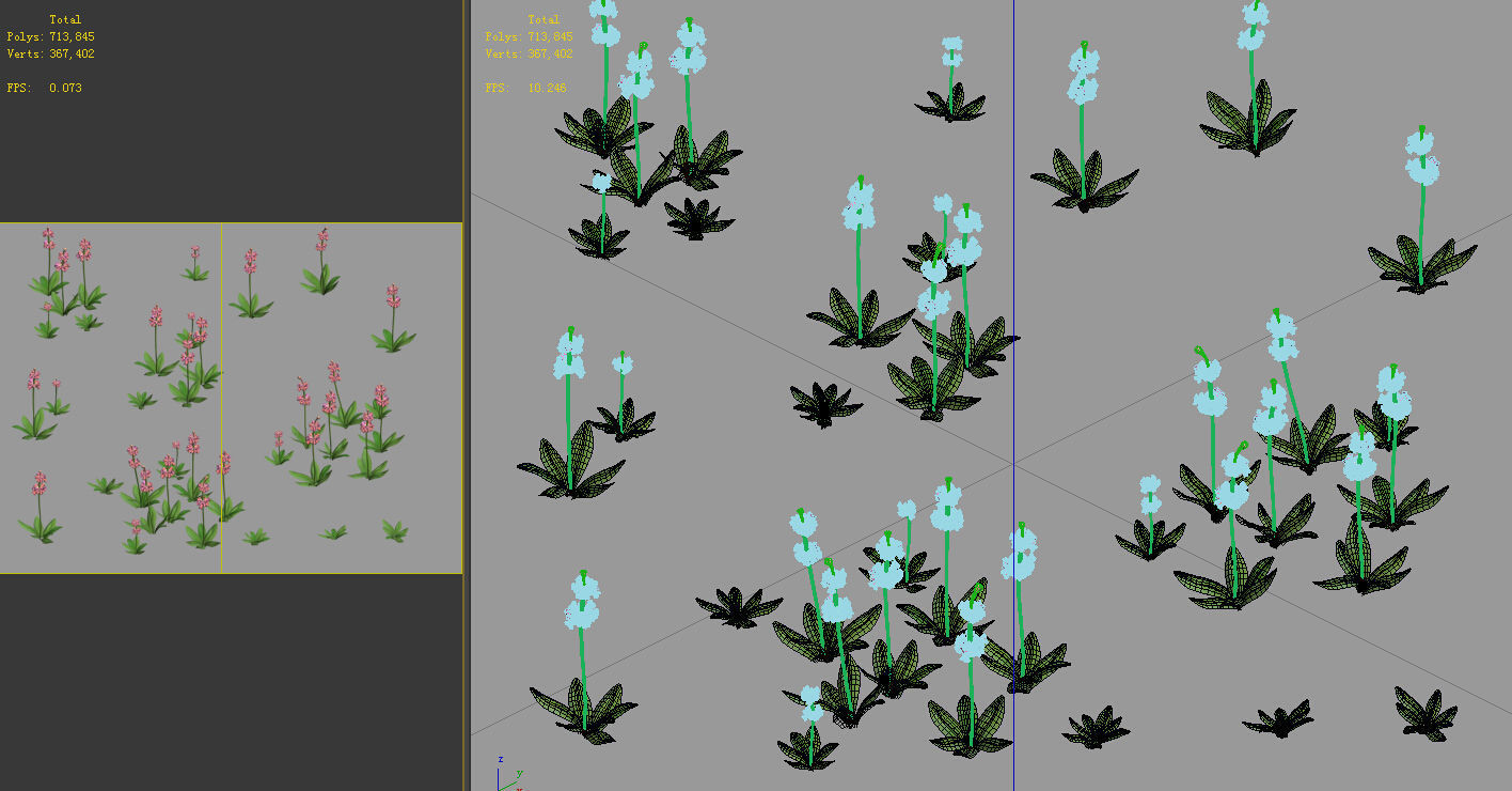 Game Model - prairie scene - Grass 03 01 3D model_2