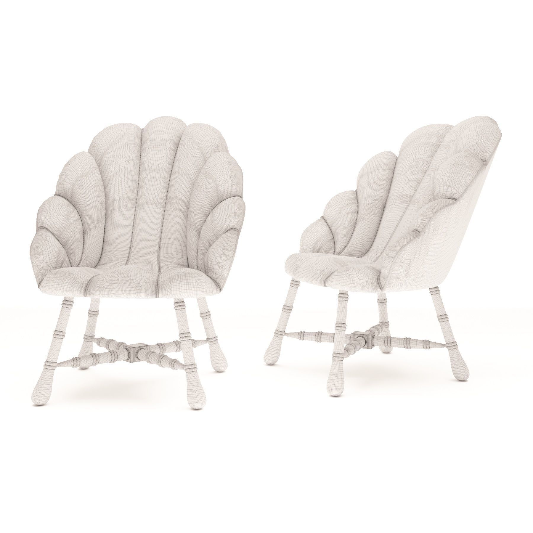 Ariel Shell chair 3D model_6