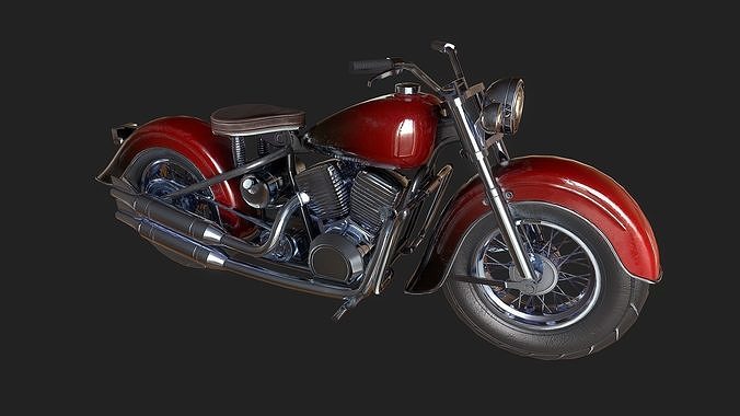 motorcycle Low-poly 3D model