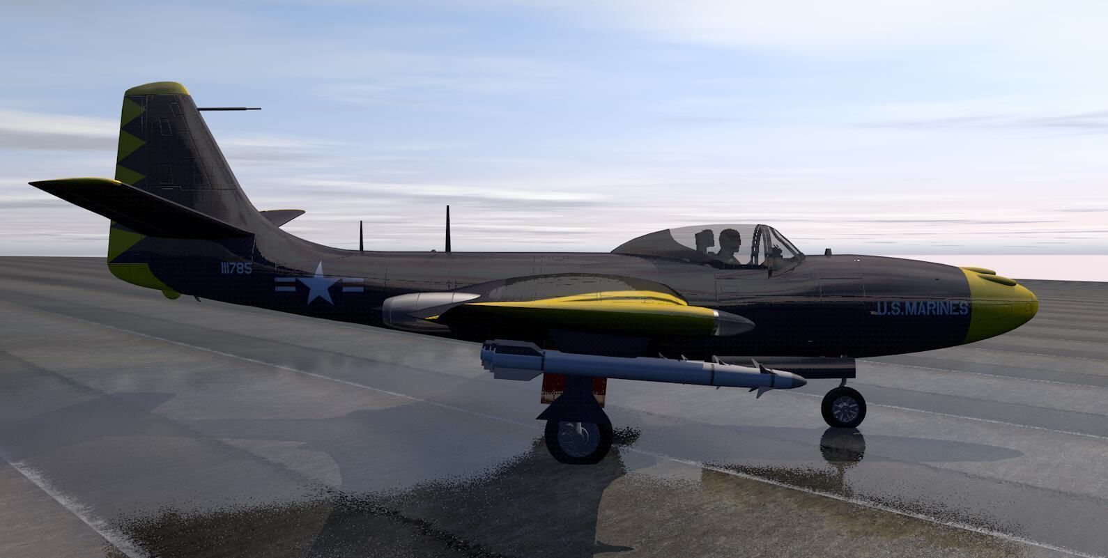 McDonnell FH-1 Phantom 3D model_4