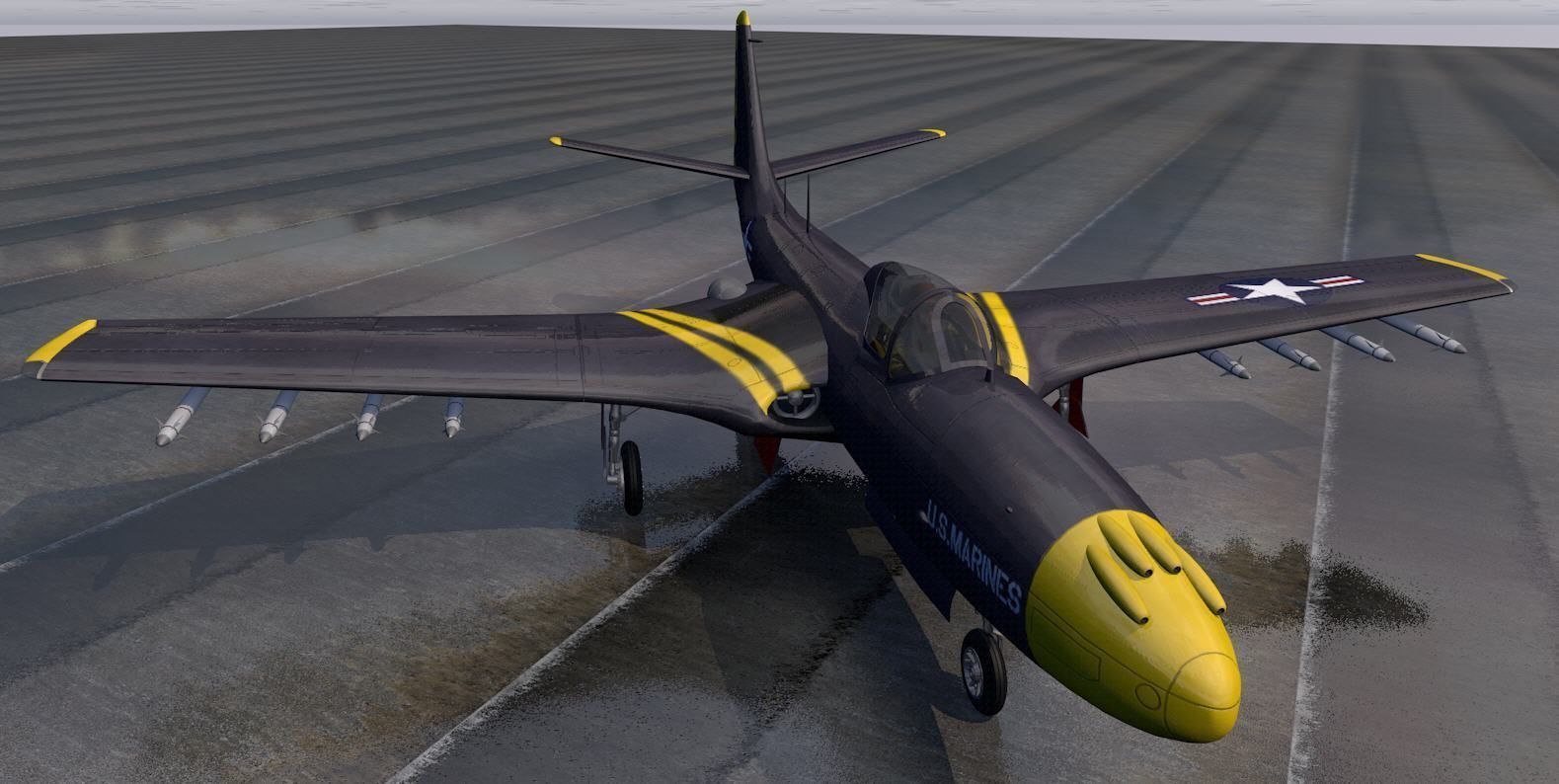 McDonnell FH-1 Phantom 3D model_8