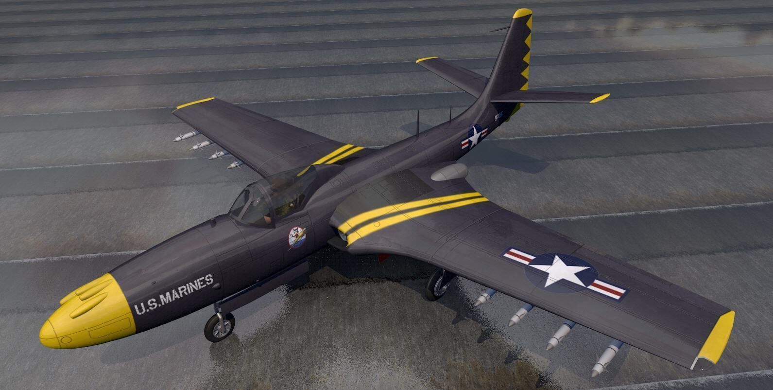 McDonnell FH-1 Phantom 3D model_2