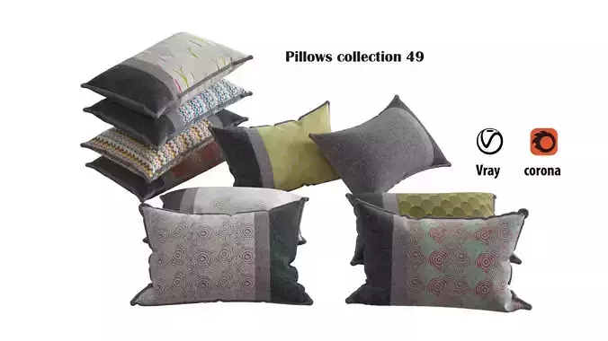 Pillows collection 49 3D model