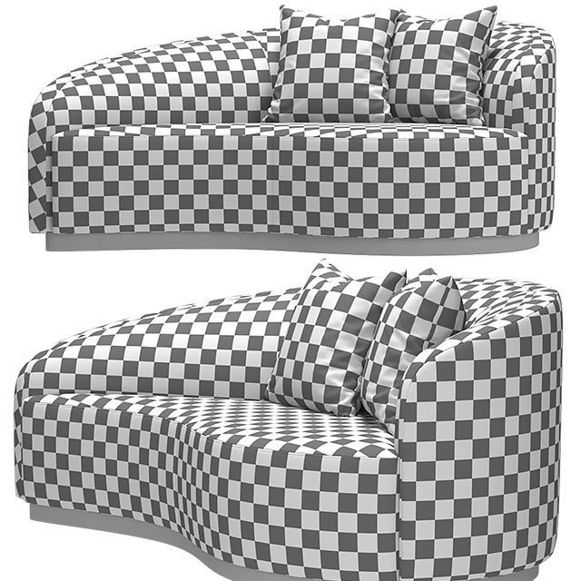 Interlude Dana Curved Sofa 3D model_2