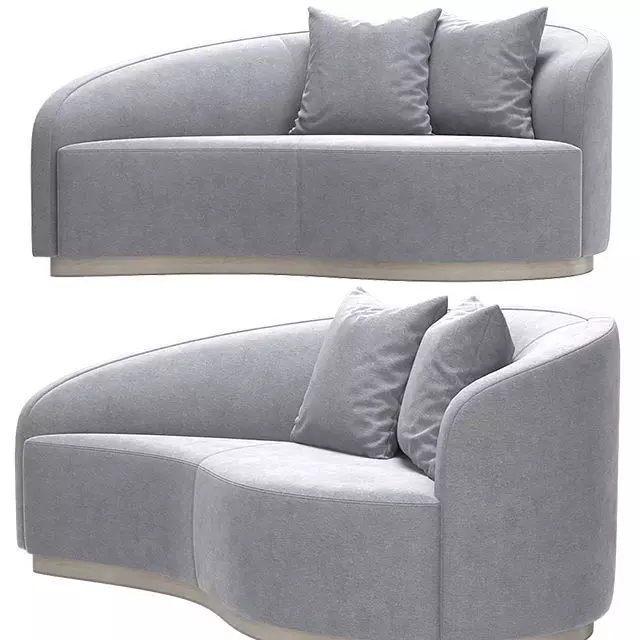 Interlude Dana Curved Sofa 3D model_0