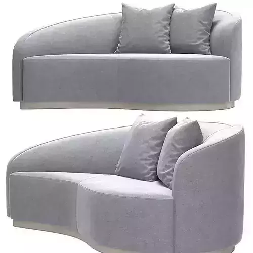 Interlude Dana Curved Sofa 3D model