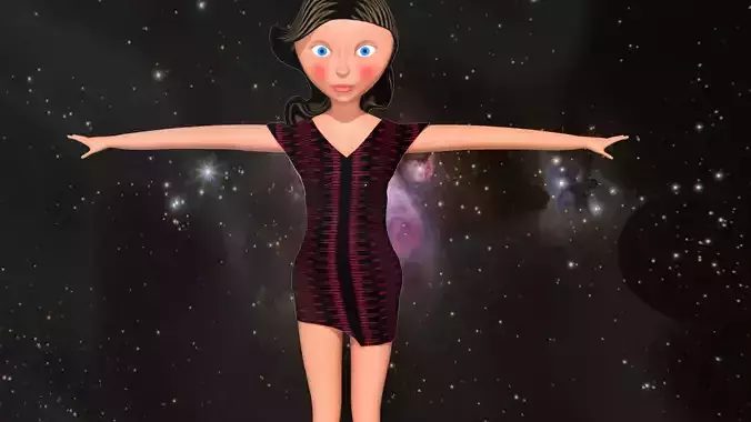 free model of a woman in a dress with textures 23