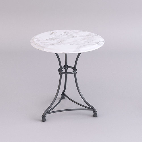 Marble top table - Medium 3D model