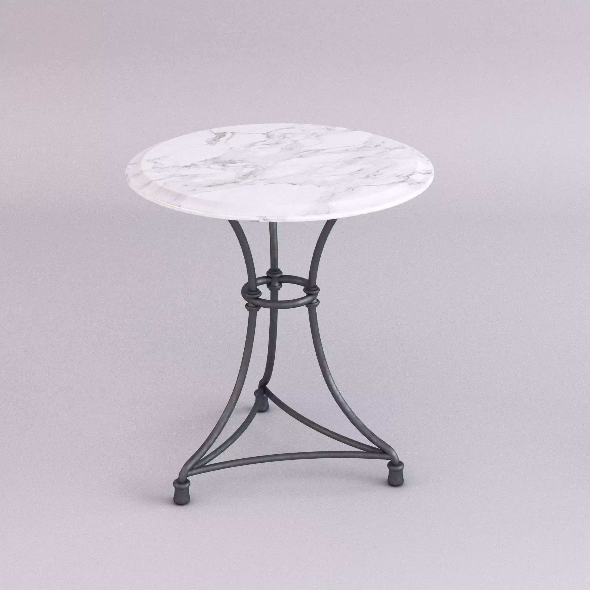 Marble top table - Medium 3D model_0