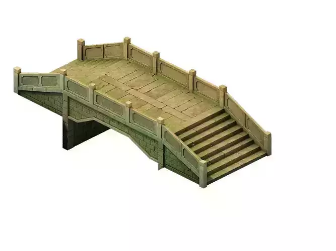 Game Model - prairie scene - Stone Bridge 02 01