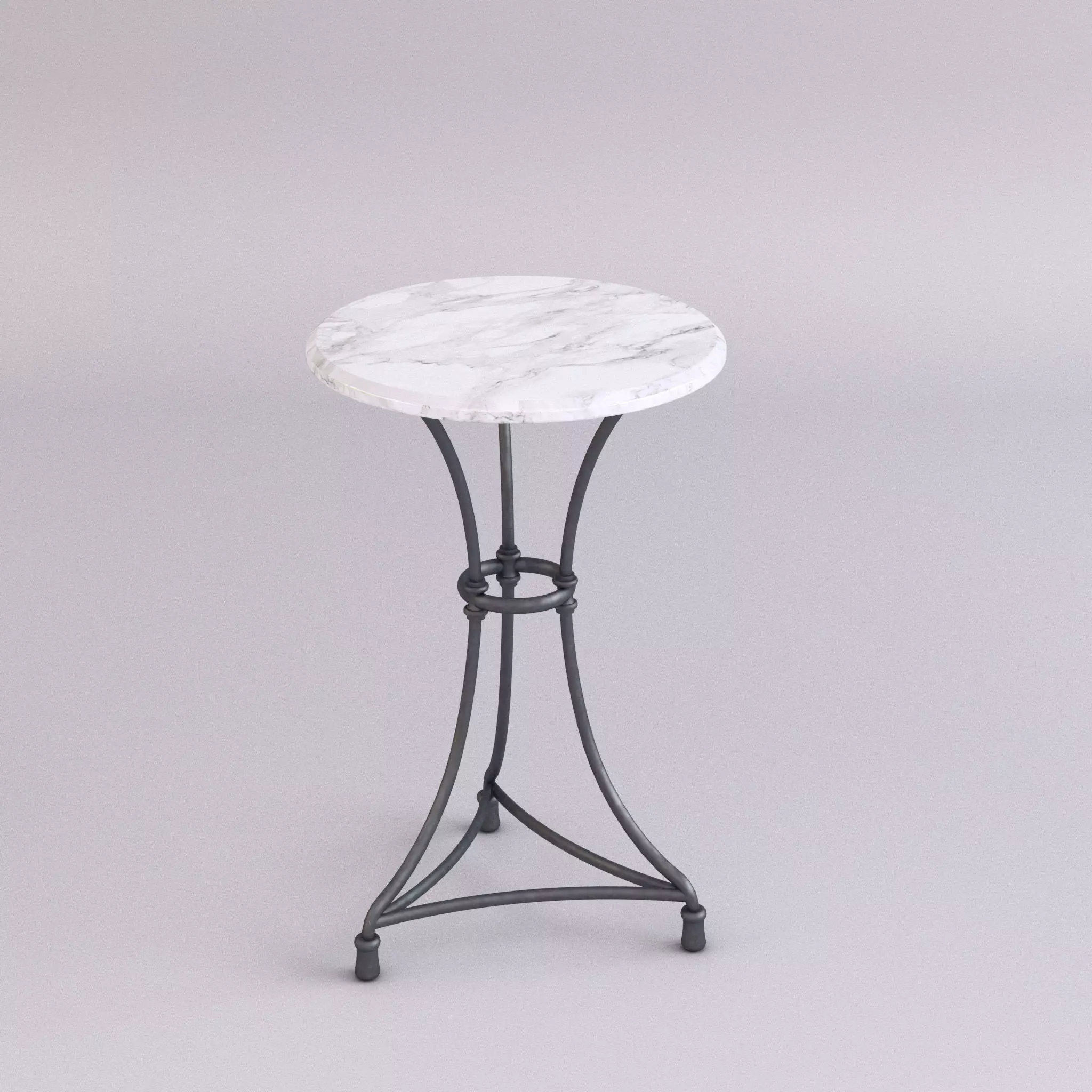 Marble top table - Small 3D model_0