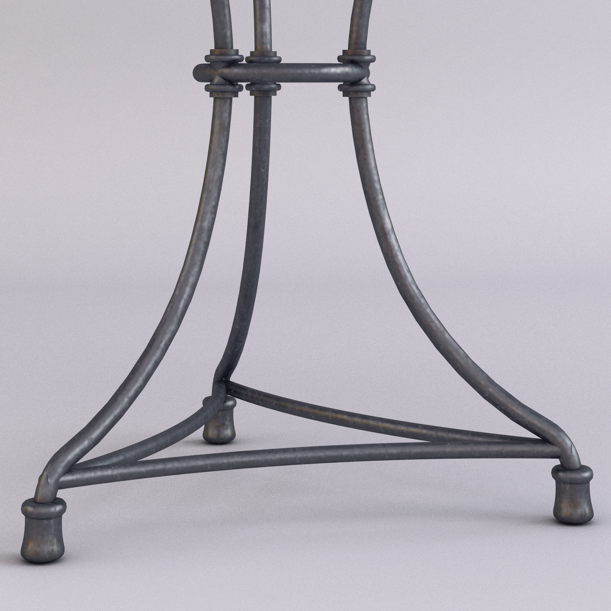 Marble top table - Small 3D model_2
