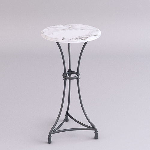 Marble top table - Tall 3D model