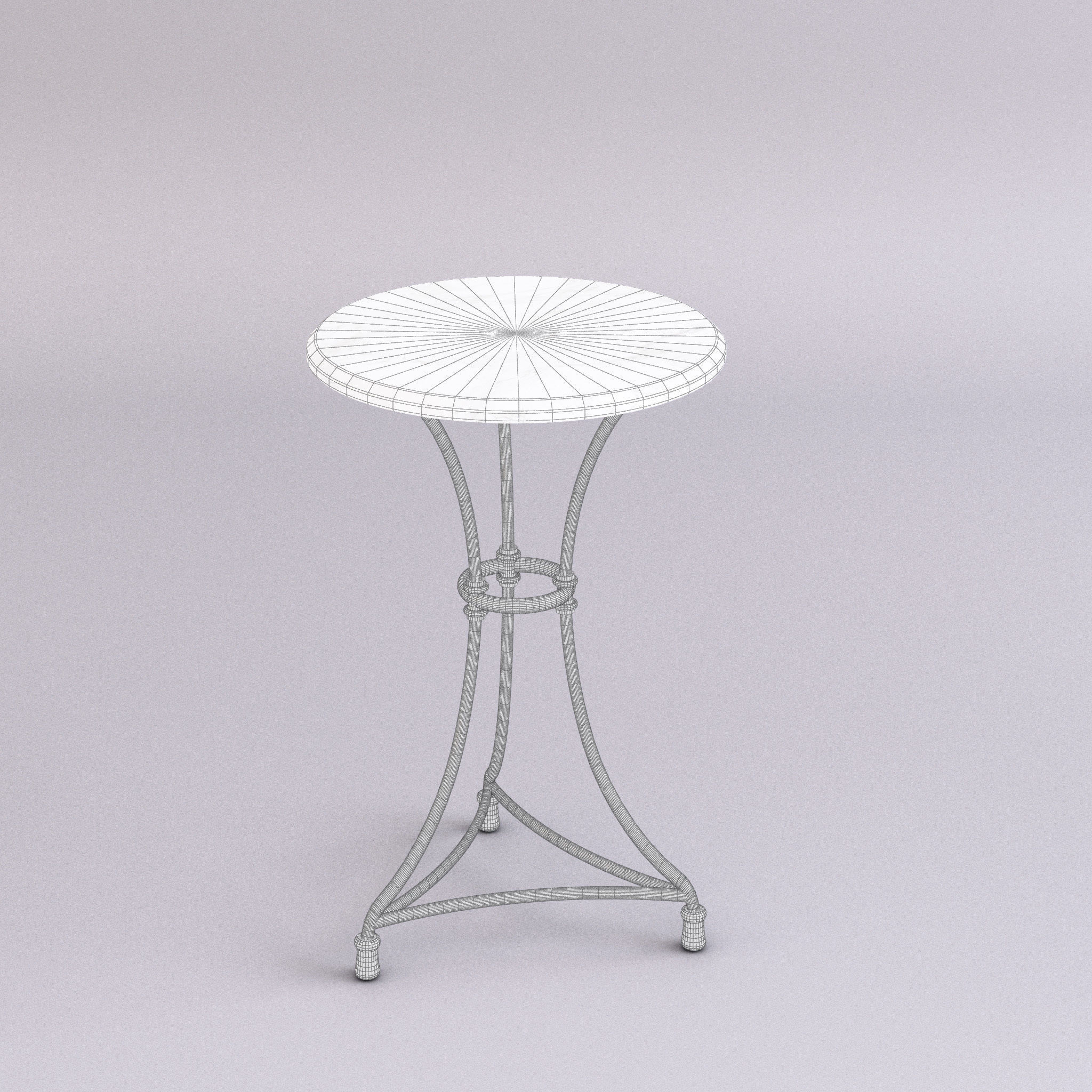 Marble top tables - 3 sizes 3D Model Collection_10